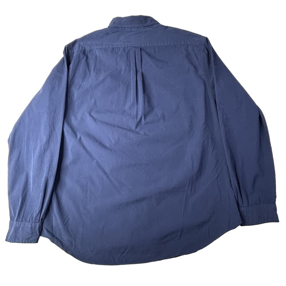 Ralph Lauren Shirt Men's XXL 2XL Slim Fit Navy Blue Button Down Long Sleeve - Picture 3 of 15